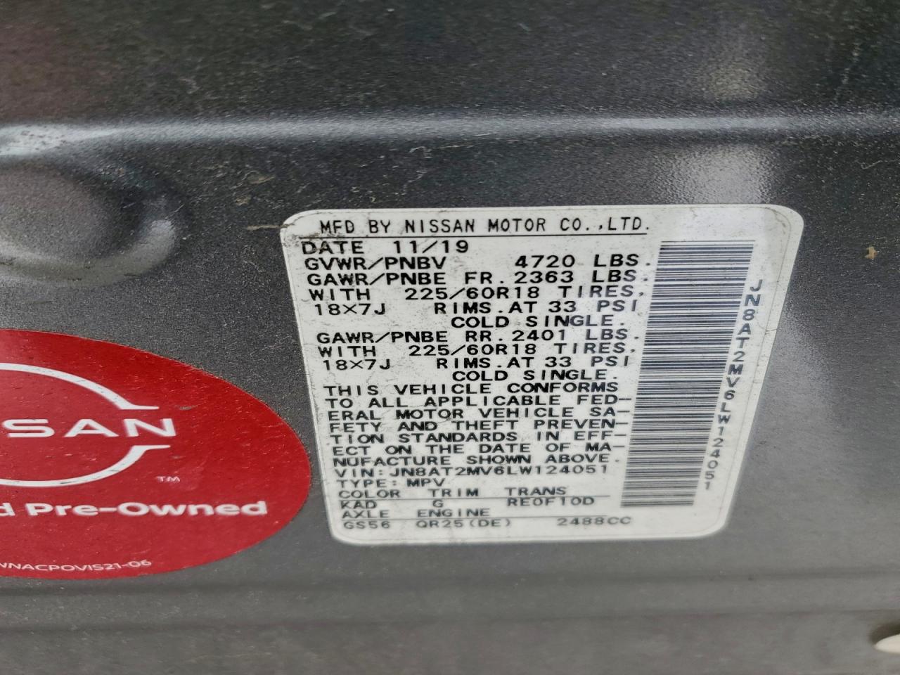 Nissan Rogue S Image 13