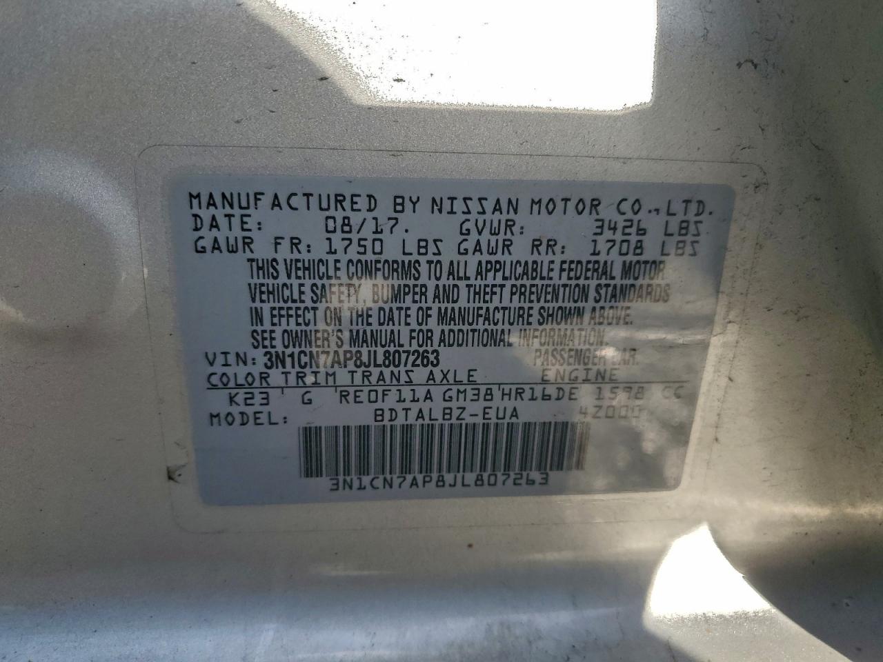 Nissan Versa S Image 5